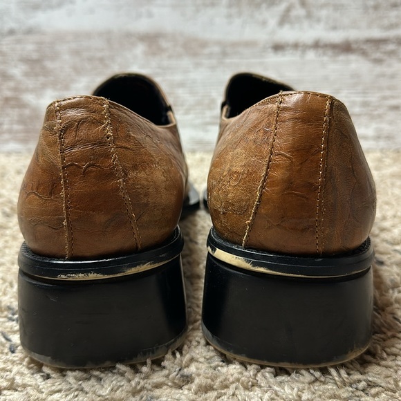 Fiesso by Aerelio Garcia Pointed Toe Metal Tip Leather Shoes Sz 10 - Picture 5 of 11